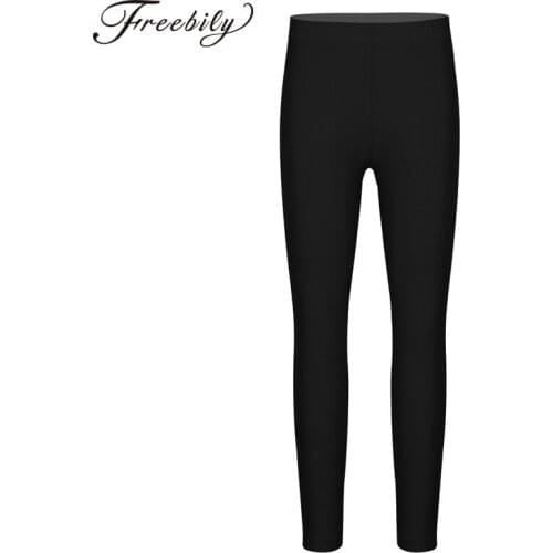 Kids Girls Solid Color Stretchy Seamless Leggings Tights Yoga Gymnastics Ballet Pants Children Dance Pantyhose Stockings