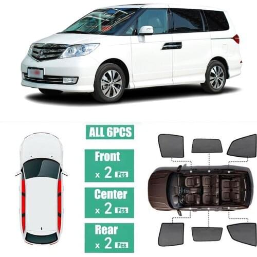 Side Windows Magnetic Sun Shade UV Protection Ray Blocking Mesh Visor Fit For Honda Elysion 2010-2014