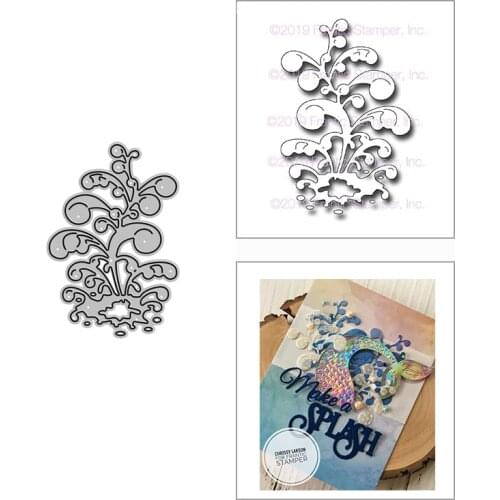 2021 New Big Splash Spray Metal Cutting Dies for DIY Scrapbooking Decoration and Card Making Paper Craft Embossing No Stamps