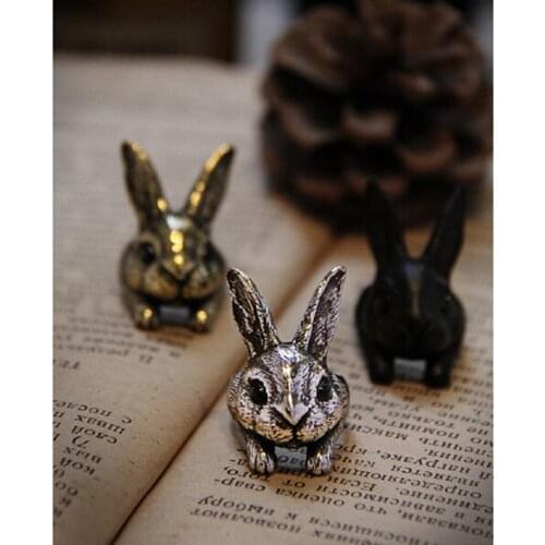 Cute Retro Little Rabbit Ring Baby Pet Ring Sweetheart lovely Animal Bunny Ring Girl Gift Jewelry for childfriend and girls