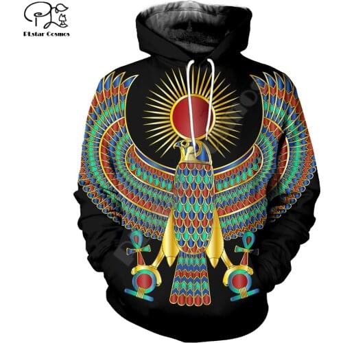 Men Funny egypt sun god horus printing 3D india native Hoodies women unisex long Sweatshirt zipper pullover tracksuit tshirt