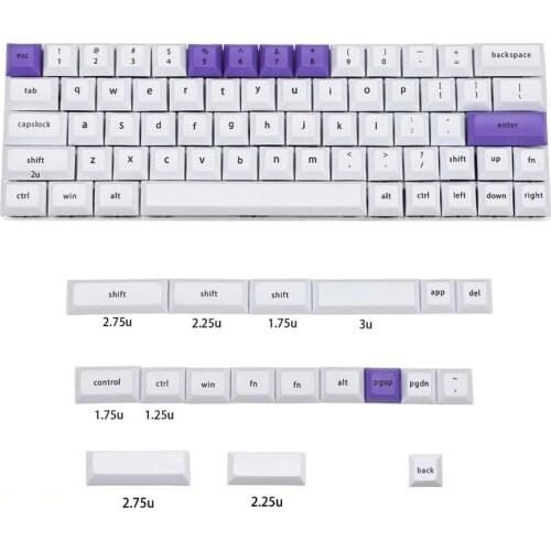 YMDK DSA Profile 61 64 68 Minila Dye Subimation Keyset Thick PBT Keycap set For Cherry MX GH60 XD64 GK64 Tada68 Minila DZ60 SP64