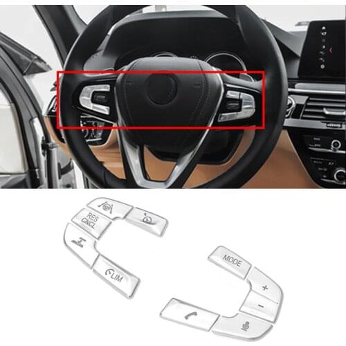 ABS Interior Button Stickers Multimedia/P/Off/ Steering Wheel Buttons Stickers for BMW X3 2018-2019 Automotive Interior