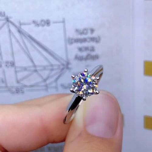 2020 new crackling moissanite ring for women jewelry engagement ring for wedding 925 silver ring birthday gift