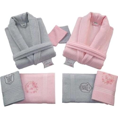 Nurpak Bedesten Family Robe Set 10 Piece set 100 Cotton Gray Powder 358388658