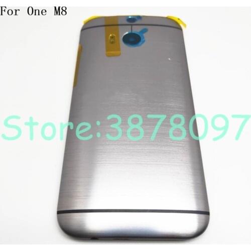 Original Metal Battery Back Cover For HTC One M8 Back Housing Case with Volume Power Button Camera Lens 831C