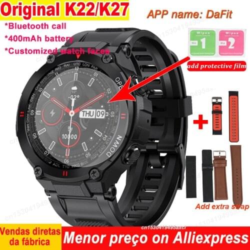K22 Smart Watch Men Dial BT Call Customized watch faces Alarm Clock Waterproof Sport Fitness Smartwatch PK W56 L15