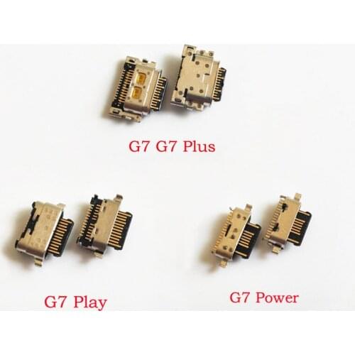 10pcs/lot Micro USB Jack Connector socket Data charging port tail plug Flex Cable For Motorola Moto G7 G7 Plus G7 Power G7 Play