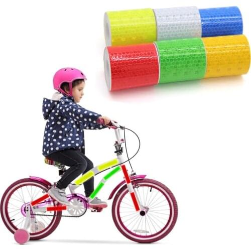 5cm*1m Reflective Safety Stickers Reflective Safety Warning Conspicuity Tape Film Sticker Strip Bicycle Accessories