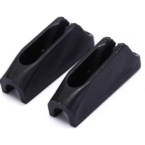 2PC Outdoor Black Nylon Self-lock Rope Cord Tensioner Runner Safety Canoeing Kayak Surfing Boat Accessories