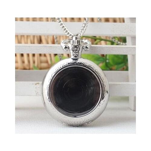 Vintage Style Silver DIY pocket watch pendant wholesale free-map pocket watch good quality wholesale 20pcs/lot