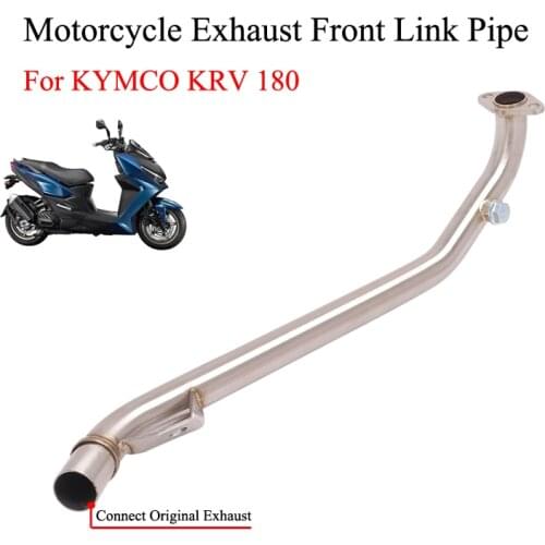 Slip On Motorcycle Exhaust Escape Modified Stainless Steel Connection Original Muffler Front Link Pip For Kymco KRV180