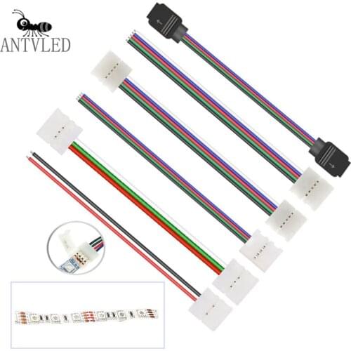 1-30Pcs 2/3/4/5Pin LED Connector Single Dual End Solderless Cover Cable Wire For WS2812 3528 5050 RGB RGBW RGBWW LED Strip Light