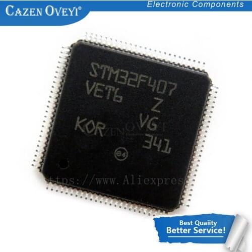 2pcs/lot STM32F407VET6 STM32F407VE STM32F407 QFP-100 In Stock