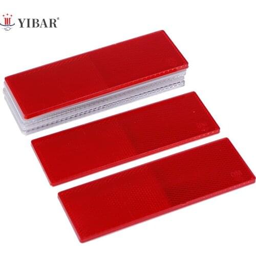 2 Pcs Car Plastic Reflective Reflector Workplace Safety Sign Safety Warning Sticker Tape