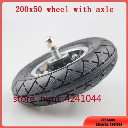 200x50 8x2'' Electric Scooter Tyre+inner tube+Wheel Hub+axle 8 inch Electric Vehicle Aluminium Alloy Wheels Pneumatic Tires