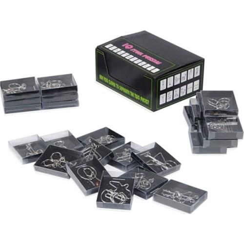 2016 New Metal Wire Puzzle IQ Mind Brain Teaser Puzzles for Adults/Childrens Gift 24 Pcs/Set