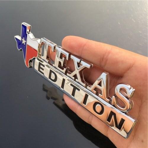 5pcs Chrome Metal TEXAS EDITION Car Styling TEXAS Flag EDITION Car Emblem Sticker for Compass Cherokee Patriot Renegade Wrangler