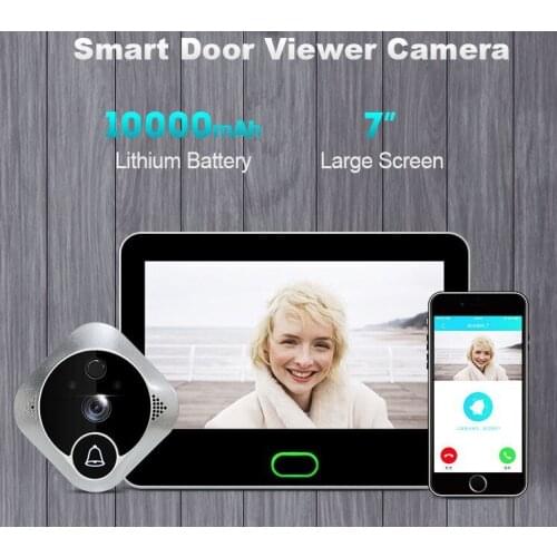 7 Inch Wireless WIFI Doorbell APP Remote Control Long Time Standby Video Door Phone Intercom System