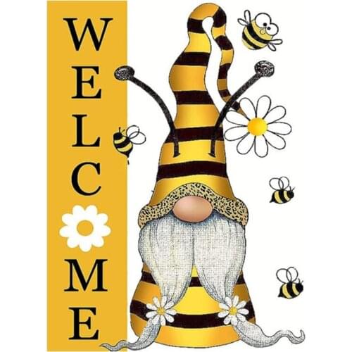 5D DIY Diamond Painting Kit for Adults Easter Bee Gnome Full Drill Art Crystal Rhinestone Embroidery Cross Stitch Home Wall Deco