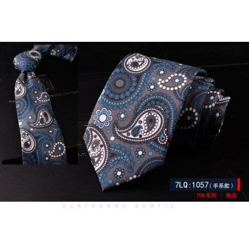 Mens imitation silk printed tie formal wear retro British mulberry silk tie male Italian style 7cm tide