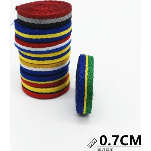 Hot sale (1meter/lot) 0.7cm Printed grosgrain ribbon DIY handmade belt headdress clothing accessories material supplies 8 colors