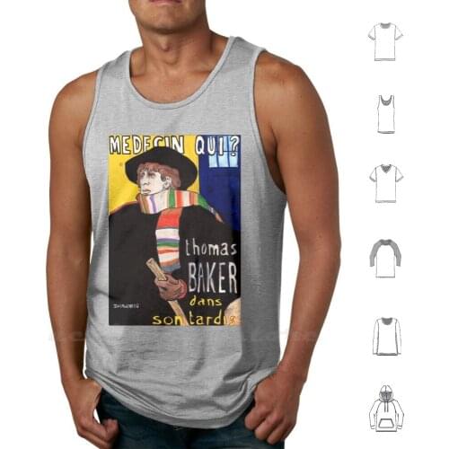 Medecin Qui ? Tank Tops Vest Sleeveless Who Geek Nerd Funny Scifi Parody Lautrec Toulouse Tardis Pop Culture