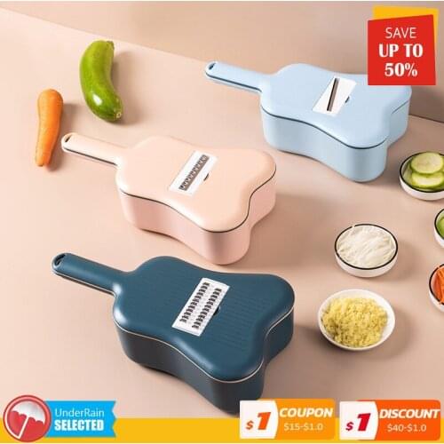 Multi Function Vegetable Cutter Kitchen Gadgets Kitchen Tools Fruit Slicer Grater Shredders Drain Basket Slicers Accessories