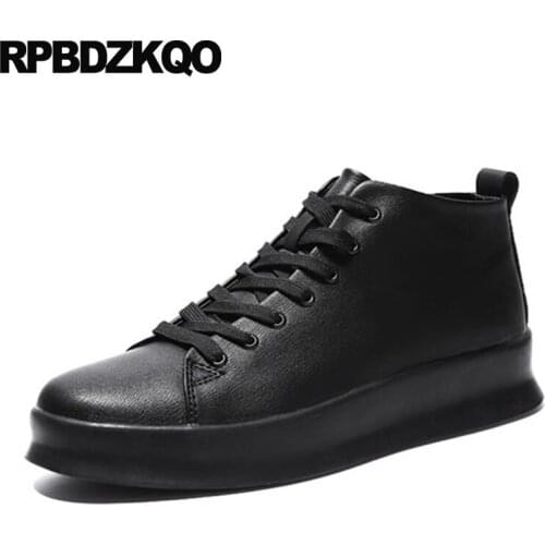 Flats 2021 Casual Black Creepers Skate Platform Shoes Comfort Sneakers Men Latest Footwear Fashion Trainers Lace Up High Top