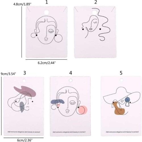 100 Pieces Earring Necklace Display Card Holder Set Suitable for Handmade Earrings Necklace and Jewelry Display Products