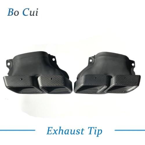 1 Pair Carbon Fiber Black Color AMG/AK Exhaust Muffler Tips Pipe For Benz W222 W212 W205 R231 W218 S65 S63 E63 GLE/GLC/C-Class
