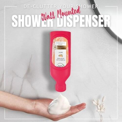 Wall mounted bathroom liquid dispenser flower shaped foam pump silicone empty bottle cover home accessories