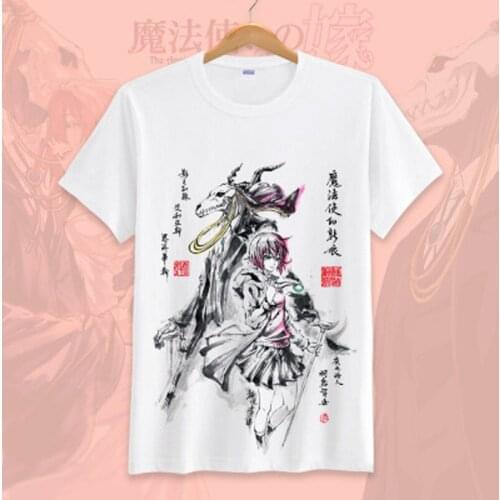 New Anime Mahoutsukai no Yome Cosplay T-shirt Hatori Chise T Shirt cotton Short Sleeve Tops Tee