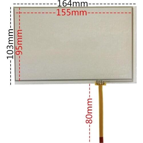 New 7.1 inch resistance touch screen 164*103 DVD external screen on-board navigation touch screen