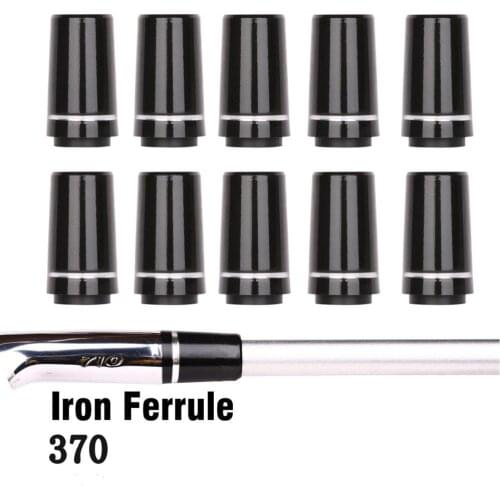 Size .370 Custom Golf Ferrules For Taper Tip Iron Wedge Black Color With One Silver Trim Ring