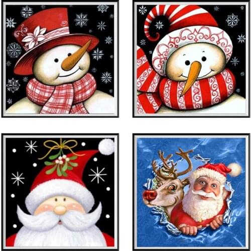 Christmas 5D DIY Diamond Painting Santa Claus Picture Crystal Embroidery Kit Crafts Cross Stitch Home Decoration Christmas Gift