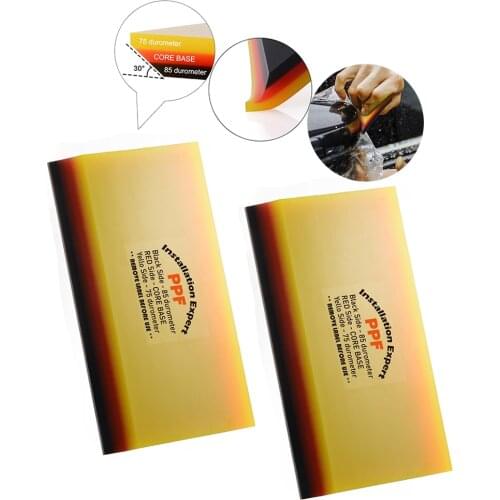 FOSHIO 2pcs Soft Car Wrapping Squeegee Vinyl Wrap Protective Film Install Scraper Wash Cleaning Tool Window Tint Sticker Remover