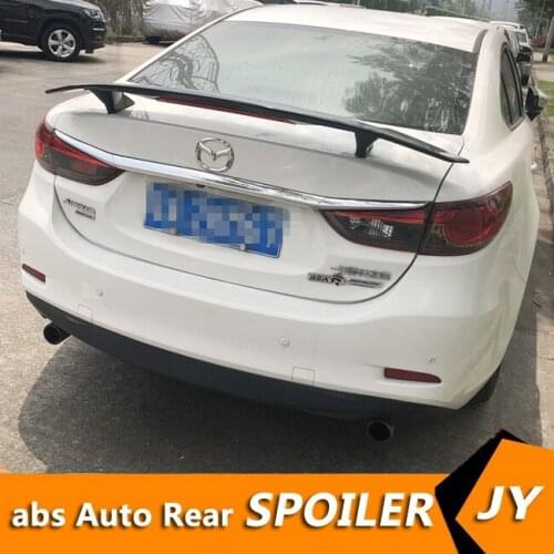 For Mazda 6 Atenza Spoiler 2003-2018 Mazda 6 Atenza spoiler TF High Quality ABS Material Car Rear Wing Primer Color Rear Spoiler