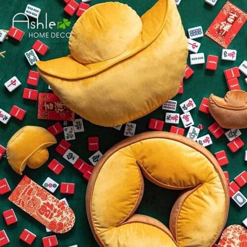 Jinyuanbao Pillow Thickened Velvet Midday Sleeping God Blanket 2 In 1 Sofa Waist Pillows Bedside Pillow Mouse Year Creative