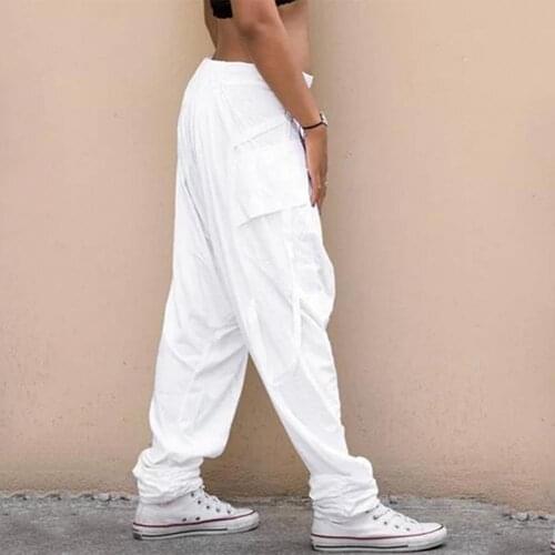 Women Low Rise Drop Crotch Retro Print Saggy Baggy Trousers Loose Harem Pants Loose Harem Pants