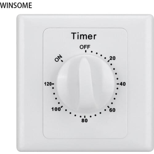 10A 120Min Timer Plug Control Switch Socket AC 220V Push Button Switch Smart Home Electronic Timer Switch with Bottom Box