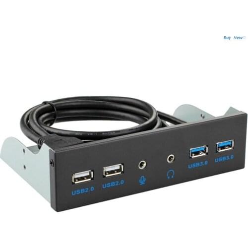 20CE Computer Front Panel Hub with USB 3.0 USb2.0 Docking Station Mic Ports