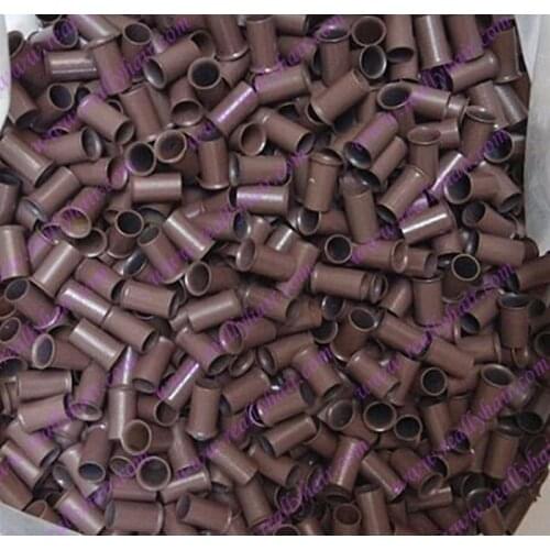 3.4x3.0x6.0mm 5#Brown 1000pcs copper flared ring easily locks/copper tube micro link/ring /bead for i tip hair extension