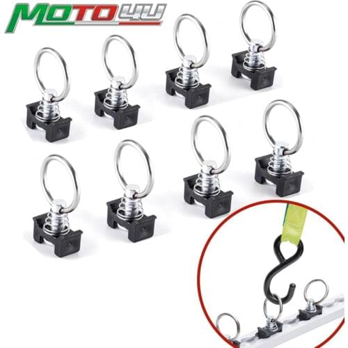 8PCS Universal Single Stud Fitting Tie Down Anchor Quick Release Ring Spring Bolt Airline Motorcycle trailer fixing ring