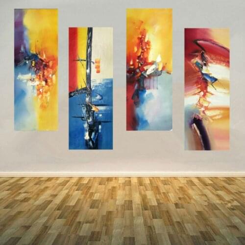Abstract Oil Painting Hand painted Wall Art Picture for Living room Home Decoration Modern Canvas Paintings 35x100cm