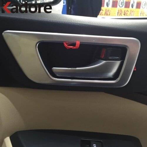 Car Interior Accessories For Toyota Highlander 2015 2016 2017 2018 2019 ABS Matte Inner Door Handle Bowl Cover Trim Stickers LHD