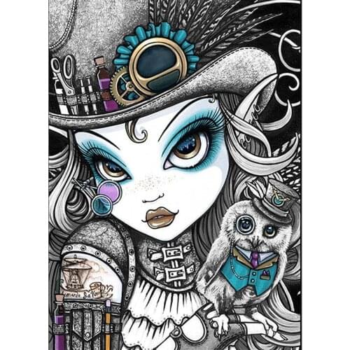 HOMFUN Full Square/Round Drill 5D DIY Diamond Painting "Cartoon beauty" 3D Embroidery Cross Stitch 5D Home Decor A15191