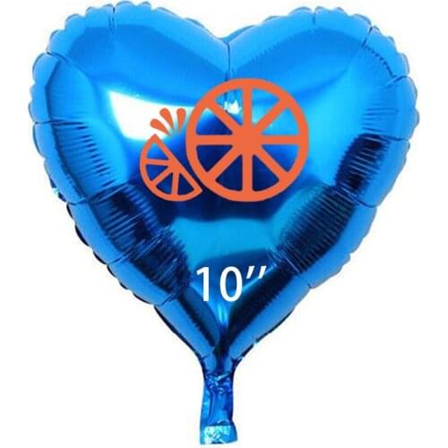 Aluminum Foid Heart Balloons custom printing childrens birthday party wedding decoration