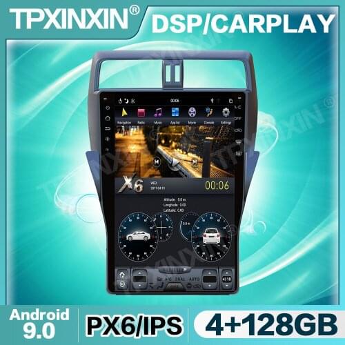 16" Tesla Screen Android Car Radio For Toyota Land Cruiser Prado 150 2018 - 2020 Multimedia Video DVD Player Navigation GPS 2din