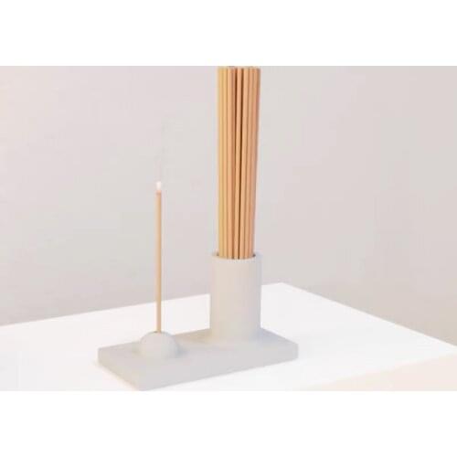 Concrete Incense Insert Mold Rectangular Gypsum Cement Storage Box Incense Insert Holder Silicone Mold Simple Style